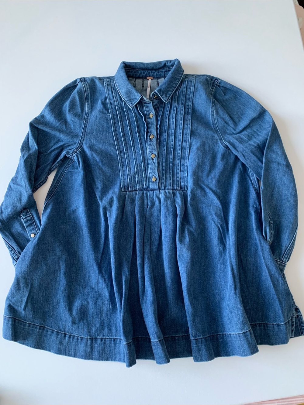 Free People Denim Tunic Mini Dress Women's size S